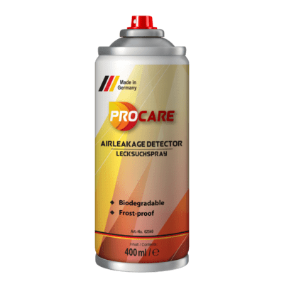 Procare Airleakage Detector is a bio - degradable testing foam for determining non - tight areas , micro - leaks and hairline cracks