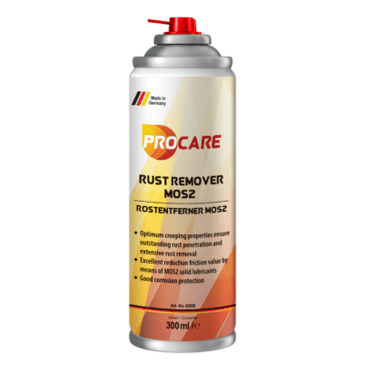 Procare Rust Remover MoS2 is a mineral oil - based rust remover with good corrosion protection