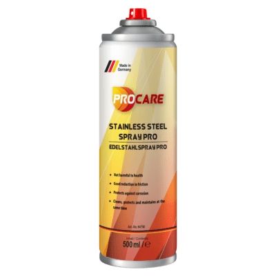 Procare Stainless Steel Spray Pro is a care spray for stainless steel surfaces in the food and drinks industry