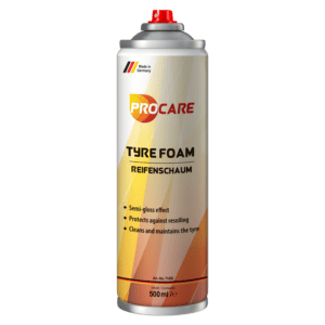 procare Tyre Foam for optical treatment of tyres that are under strain