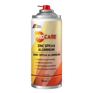 Procare Zinc Spray Aluminium is silver - grey metal protective lacquer based on high-purity zinc metal powder