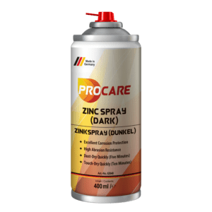 Procare Zink Spray Dark is matt grey metal protective lacquer based on high - purity zinc metal powder